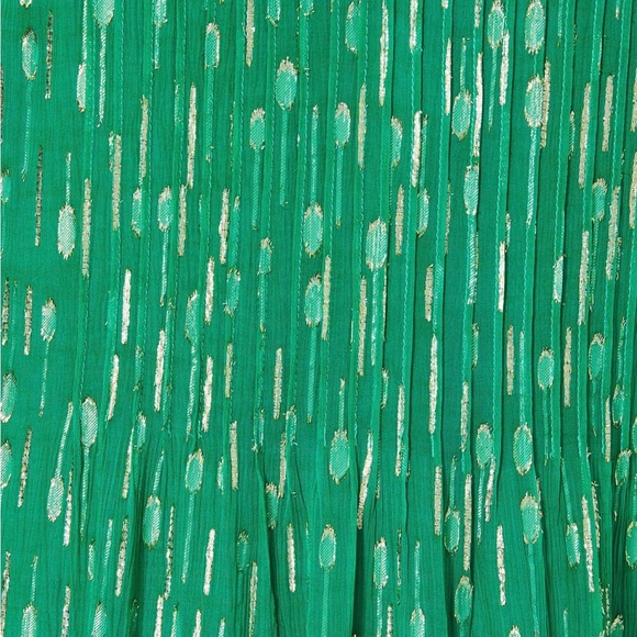 NWT Lilly Pulitzer Cleme Maxi Dress Long Sleeve Green Mystical Metallic 12,14,16 - Picture 6 of 6